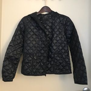 JCrew Navy Quilted Puffy Jacket w/hood - XS